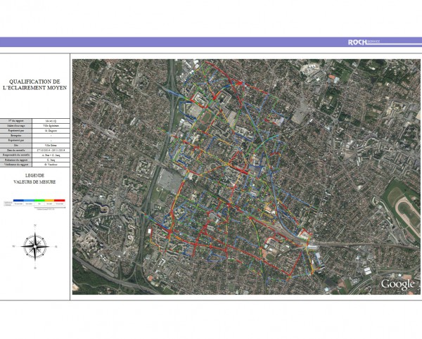 Diagnostic photométrique Eclairement et Luminance des Installations d’éclairage public releve