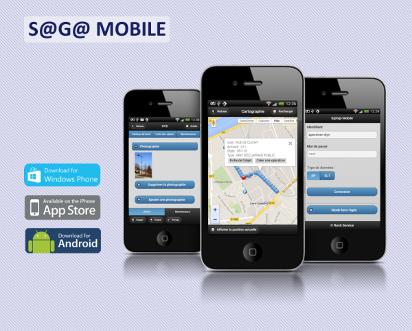 S@G@ mobile solution de mobilité pour l'éclairage public gmao